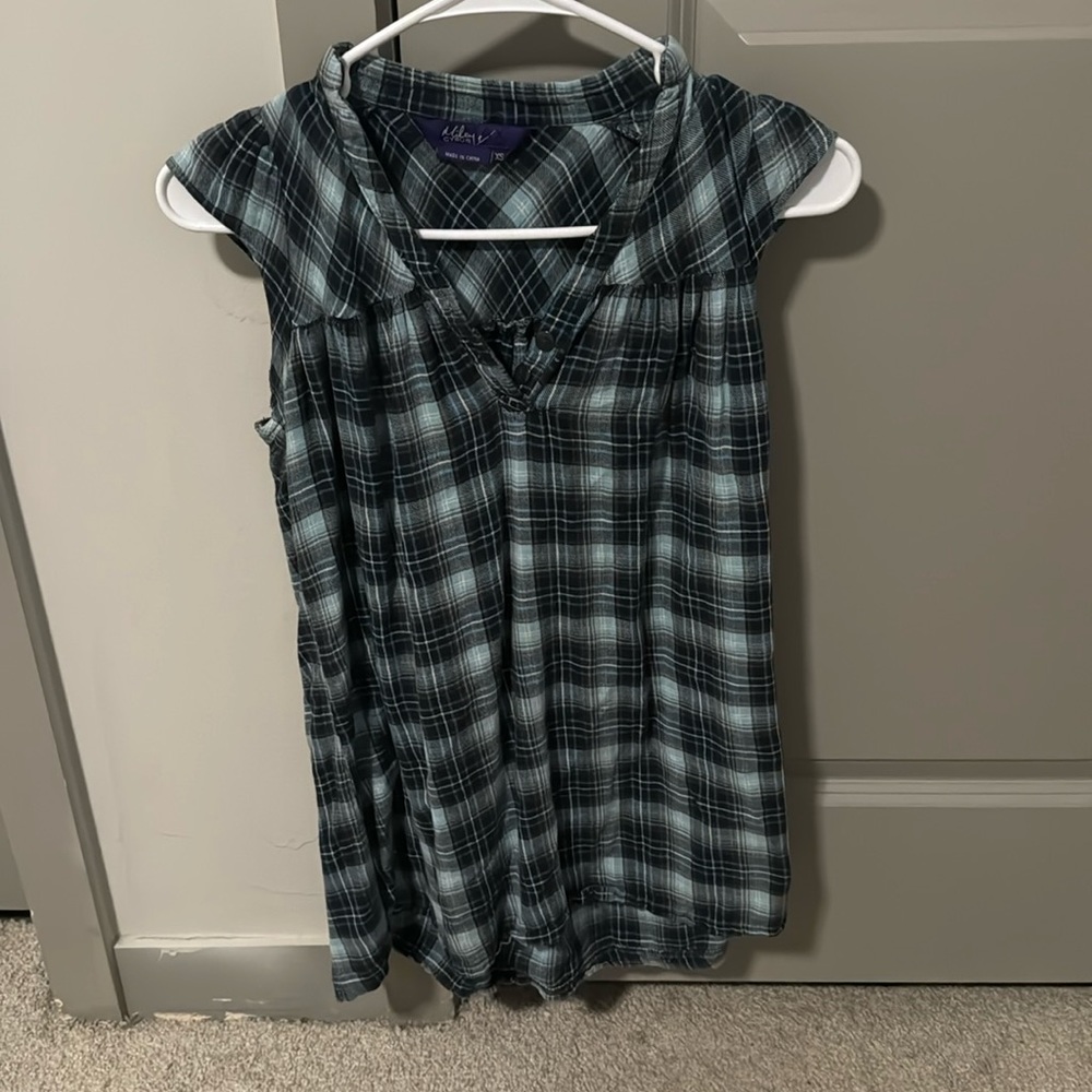 Plaid blouse, size x-small